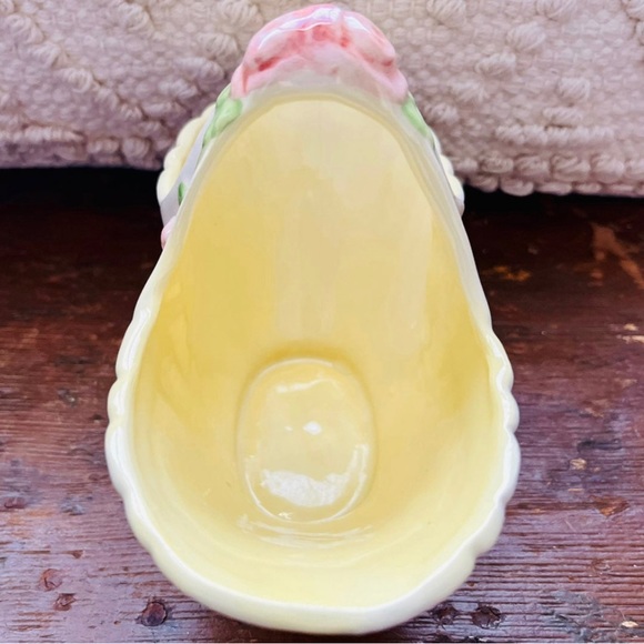Vintage Spring Ceramic Basket Planter/Candy Dish - Picture 3 of 4